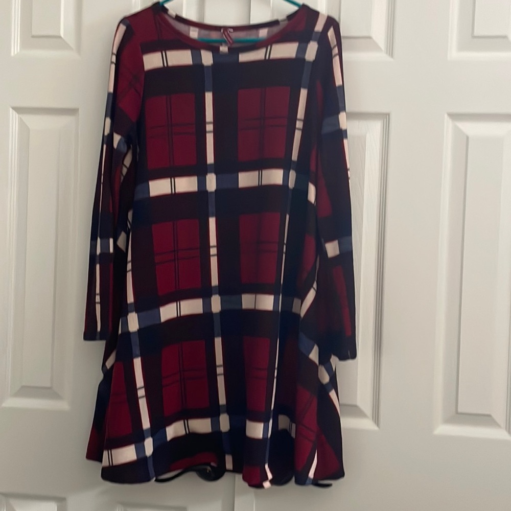 Short Plaid a line dress